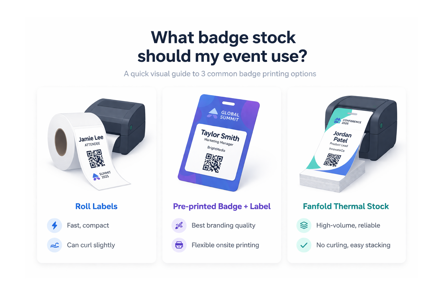 What badge stock should my event use?