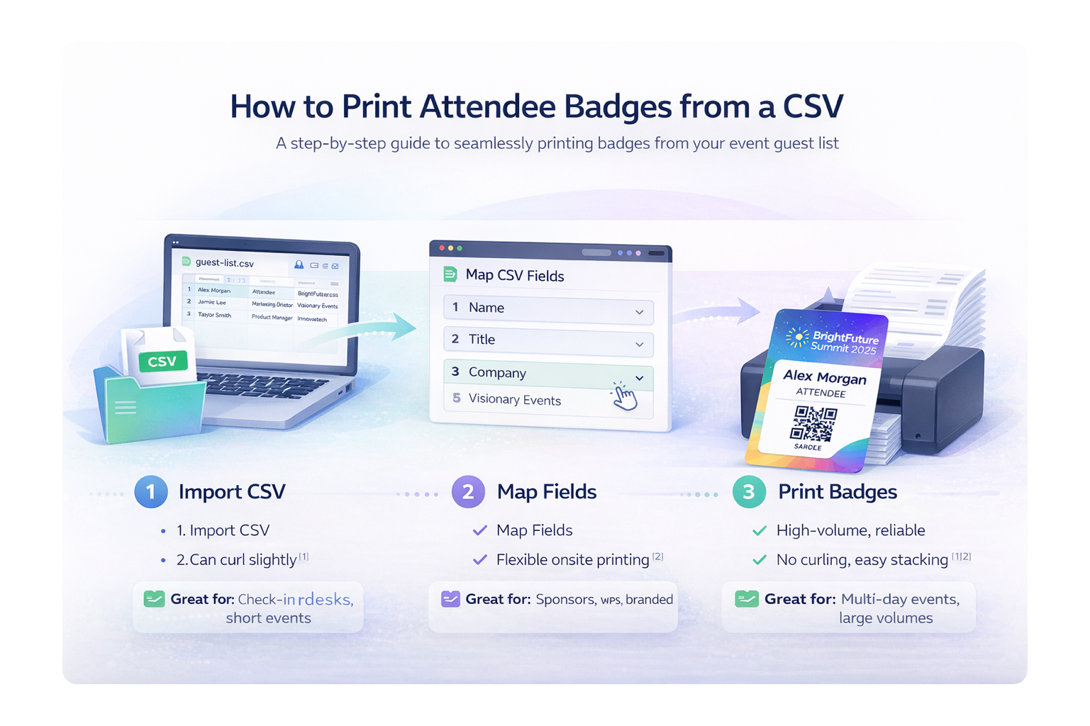 How to Print Attendee Badges from a CSV